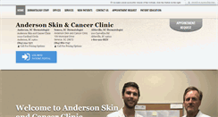 Desktop Screenshot of andersonskinandcancerclinic.com